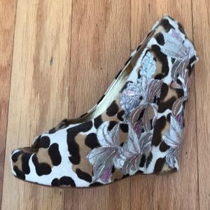 Leopard and Flower Giuseppe Zanotti Wedges